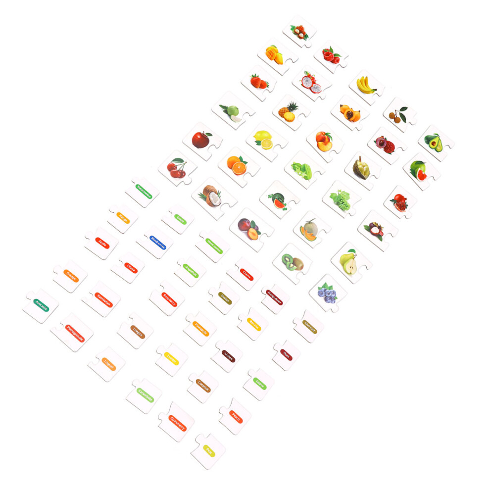 2 Sztuki Papierowe Puzzle Dla Dzieci Edukacyjne OwocóW-image