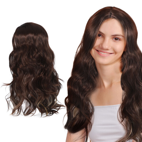 Wig Longa Encaracolada Ondulada Sintética Resistente