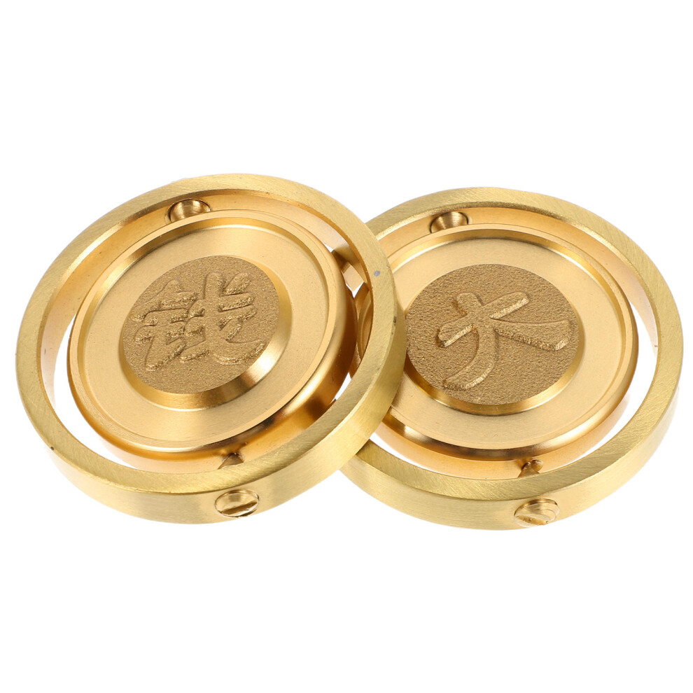2 Sztuki BrąZowy Fidget Monetka: ObracająCa Się Na Streś-image