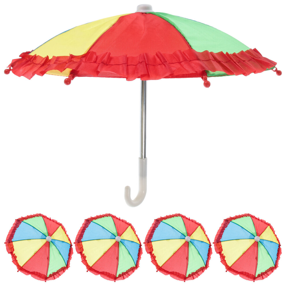 5 Sztuk Kolorowe Mini Parasolki Do Domku Dla Lalek-image