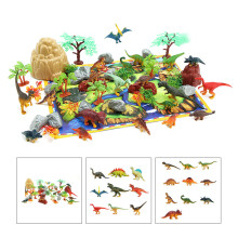 50 Sztuk Plastikowe Dinozaury Z Modelem Roślin W Baryłce Dla Dzieci