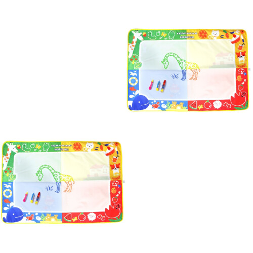 2 Pcs Tapete Artístico Pintado, Com , Para Crianças 2