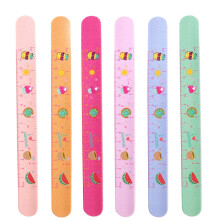 6 pulseiras silicone com desenhos e régua, macias para crianças
