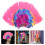 Peruca Punk Multicolorida Para E Halloween 11