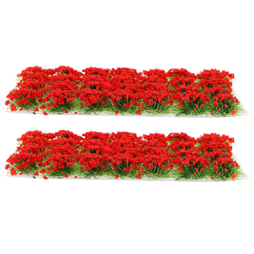 4 De Grama Simulada Com Flores Falsas Para 1
