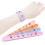 6 pulseiras silicone com desenhos e régua, macias para crianças 7