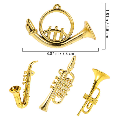 Conjunto De Instrumento Musical Miniatura Simulação 1