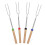 4pcs Extendable Marshmallows Roasting Stick BBQ Tools Stainless Steel Forks 1