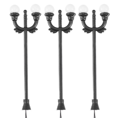 3 Unidades Luminária De Com 2 Lâmpadas Para Paisagem E Rua