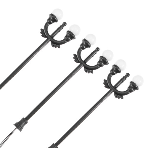 3 Unidades Luminária De Com 2 Lâmpadas Para Paisagem E Rua 2