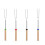 4pcs Extendable Marshmallows Roasting Stick BBQ Tools Stainless Steel Forks 3