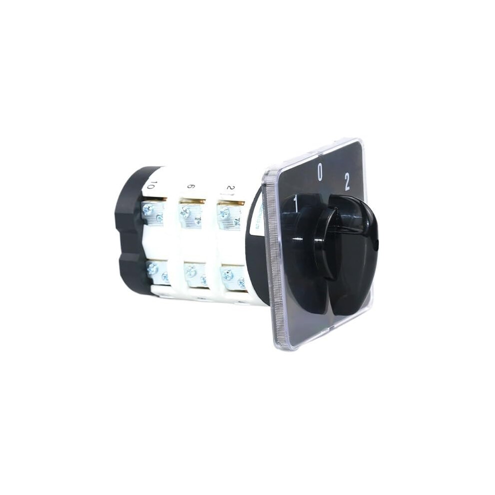 3Position Panel Rotary Switch With Knob, 50A 660V, 3 Poles, 12Screws, Onoffon Changeover Cam 9323874288871