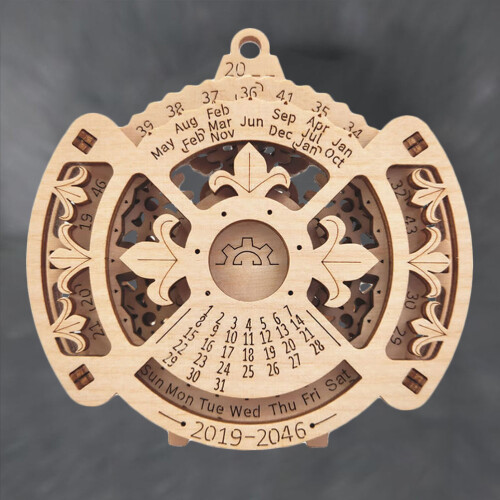 Creative Diy 3D Holz Kalender Mechanisches Puzzle 1