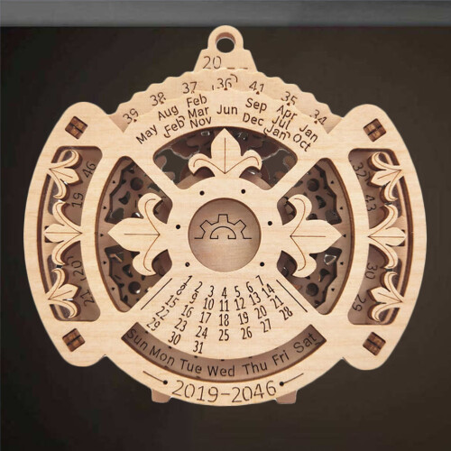 Creative Diy 3D Holz Kalender Mechanisches Puzzle 2