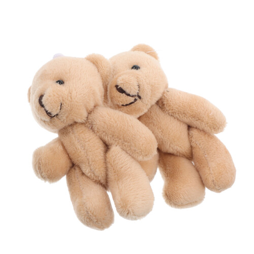 2 Unidades Mini Ursinhos De Pelúcia Para Com Chaveiro