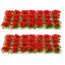 6 De Grama Simulada Com Flores Falsas Para