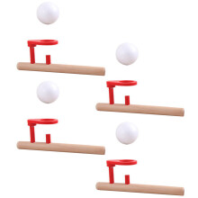4 Juegos Bolas Flotantes Madera Juguetes Soplado
