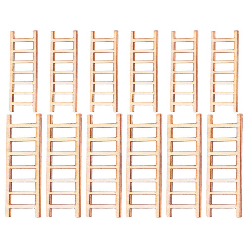 80 Pezzi Scale Miniature In Legno Per Decorazioni Micro Paesaggio