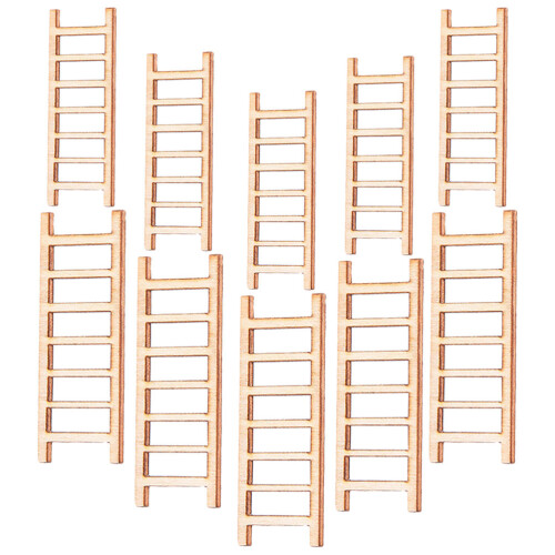 80 Pezzi Scale Miniature In Legno Per Decorazioni Micro Paesaggio 2
