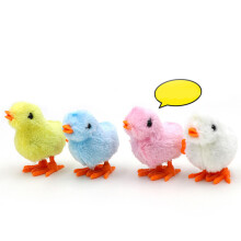 12Pcs Wind Up Toys Easter Jumping Chicken Plush Chicks Party Favors