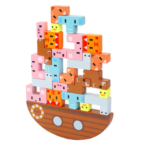 4 Set In Legno Impilabili Per Bambini