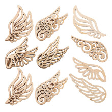 80Pcs Unfinished Wood Angel Wings For Diy Crafts And Home Decor