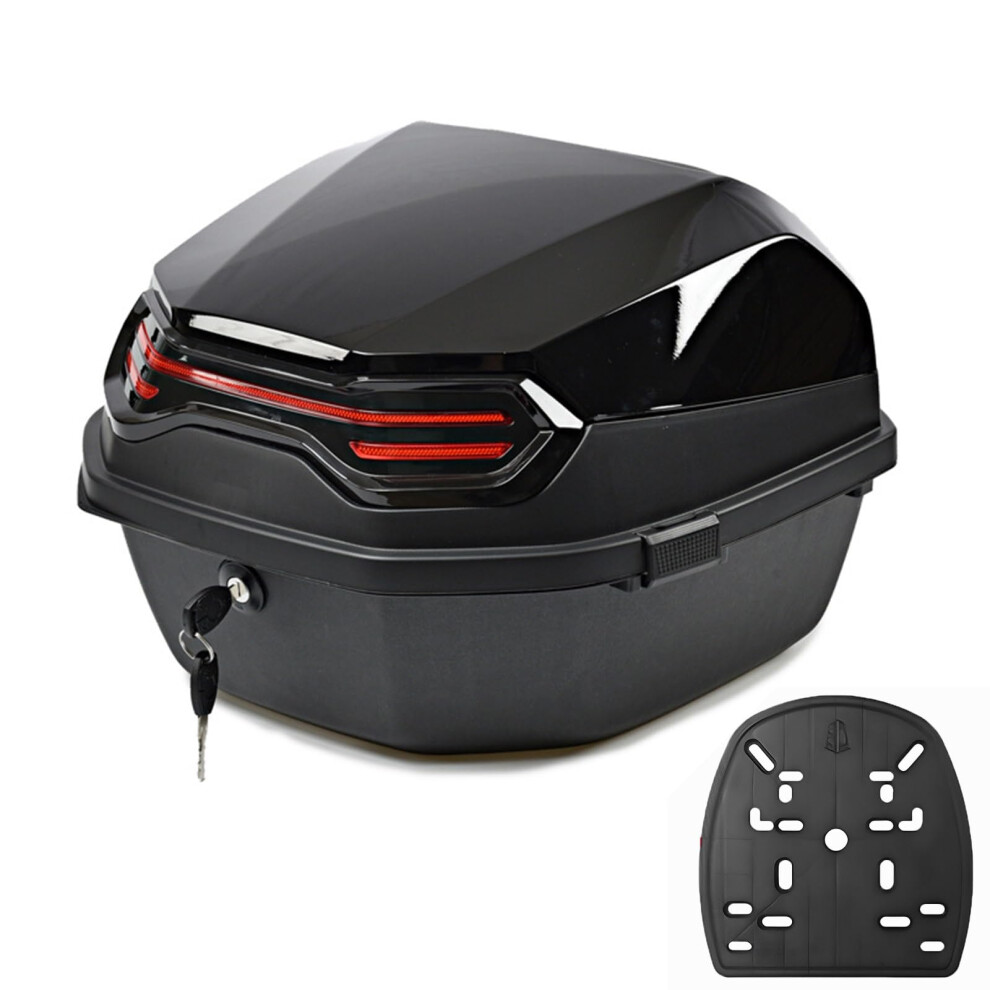 Motorcycle Box 32L Waterproof Lockable Tail Trunk With Reflector For Rear Luggage Storage 9105992613007
