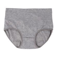 1Pc Grey Pure Cotton Women Underpants Medium High Waist Leakproof