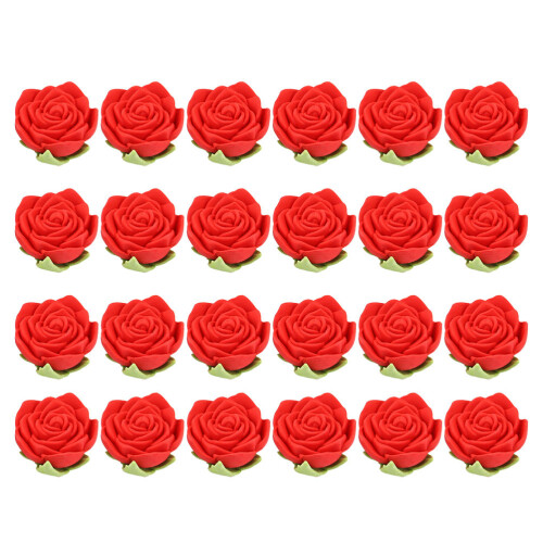 24 Gomma Da A Rosa Simulata Set Per