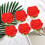 24 Gomma Da A Rosa Simulata Set Per 4