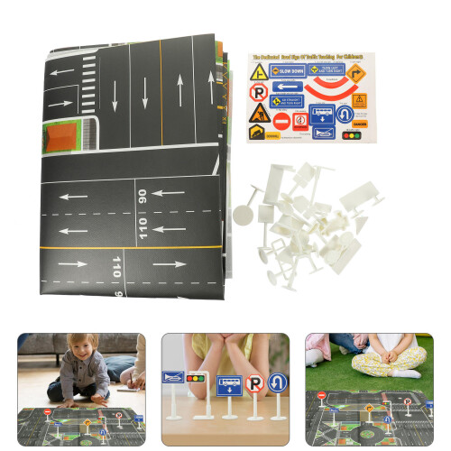 1 Set Playground Road Signs Assorted Color Cloth 1