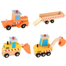 1 Pezzo Van Da Costruzione In Legno Escavatore Bambini