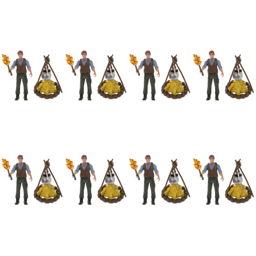 8 Set Figurine Statiche Per Paesaggio Da Picnic Mini Modellini Umani 2