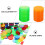 100Pcs Plastic Transparent Colorful Counters Game Accessory 6