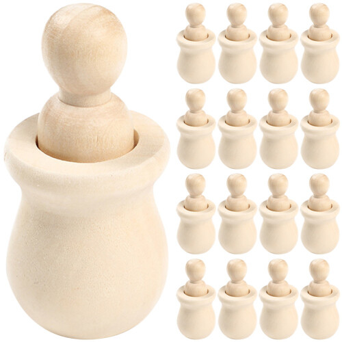 20 Pezzi Legno Non Finite Con Scatole Incastonabili 2