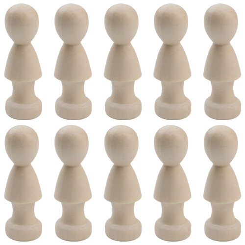 20 Stuks Onafgewerkte Peg Diy Decoratief Schilderen