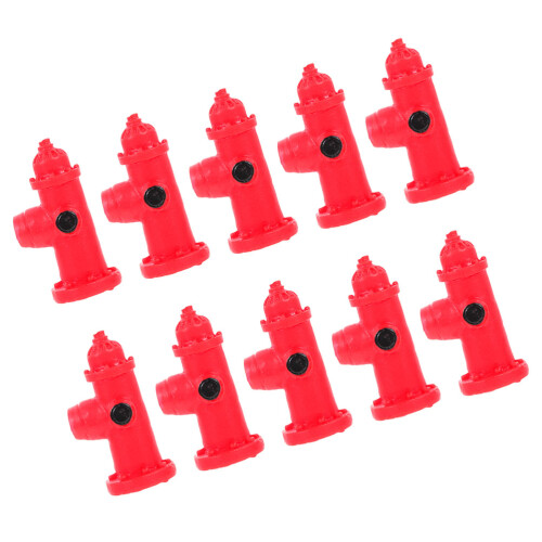 20Stk Mini Hydrant Harz Rote Dekorative Garten Ornament 2