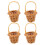 8 Pezzi Tote in Rattan Mini Decorativo Da Te 1