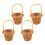8 Pezzi Tote in Rattan Mini Decorativo Da Te 11