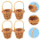 8 Pezzi Tote in Rattan Mini Decorativo Da Te 10