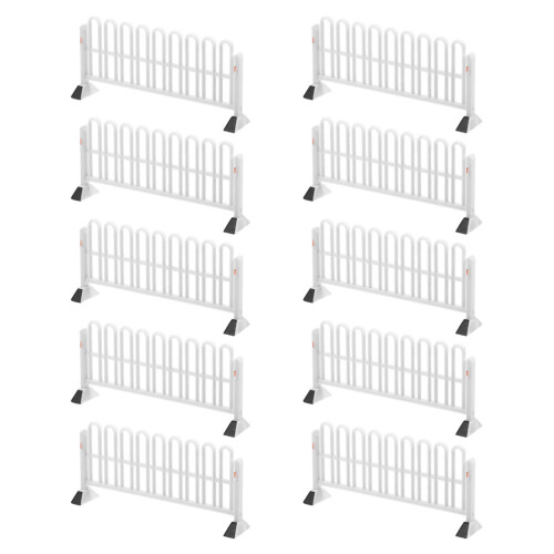 10Pcs Mini Traffic Fence Stand Table Tiny Simulation Safety Barricades