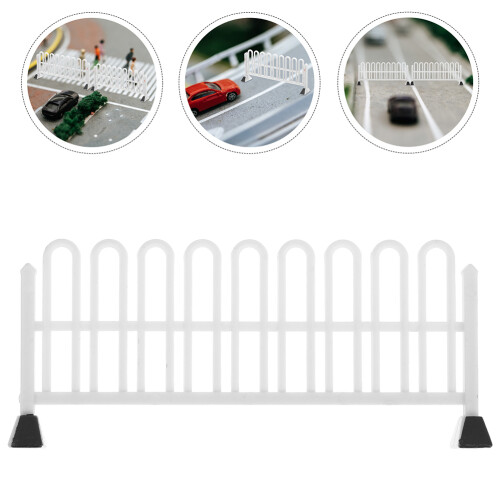 10Pcs Mini Traffic Fence Stand Table Tiny Simulation Safety Barricades 2