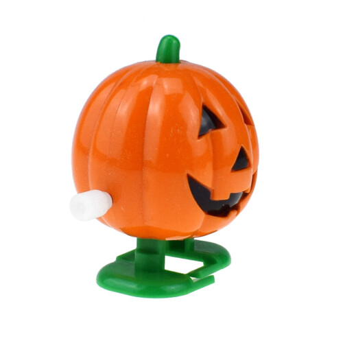 4 Pcs 5X4Cm Wind-Up Clockwork Smile Face Pumpkins For Halloween