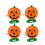 4 Pcs 5X4Cm Wind-Up Clockwork Smile Face Pumpkins For Halloween 3