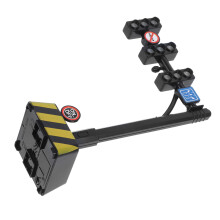 Black Miniature Traffic Light Toy for Kids Learning and Decor