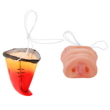 2Pcs Realistic Parrot And Pig Nose Cosplay Props