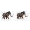 2 Pcs Children Animal Model Toy Educational Desktop Plaything 5