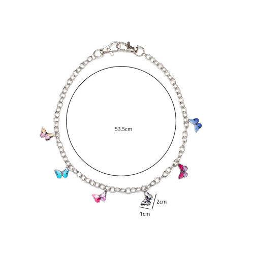 1Stk Performance Hosen Chain Metall Silber Für Damen 1