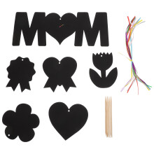 Set Of Scratch Mother'S Day Ornaments Cards Party Hanging Art Crafts