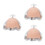 3 Pezzi Testa Calva Per Uomini Cosplay Halloween 9
